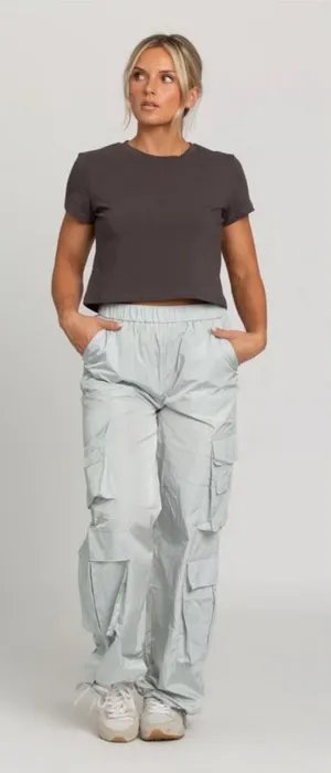 Gold Hinge Silver Cargo Pants  thumbnail 1