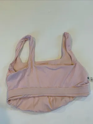 all in motion Womens Medium Light Pink Performance Cropped Tank Active Bralette thumbnail 6
