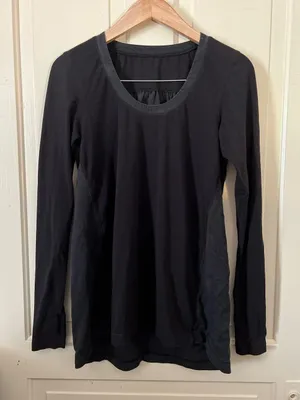 Lululemon Heavyweight Cotton Crewneck Short-Sleeve T-Shirt Medium Black LW3HSES thumbnail 1