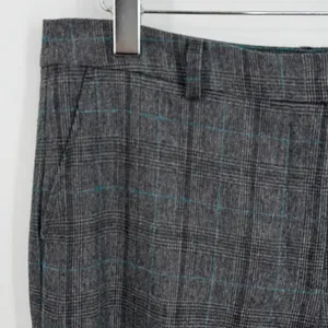 Brooks Brothers dress pants women's 14 wool cashmere glen plaid straight gray thumbnail 3