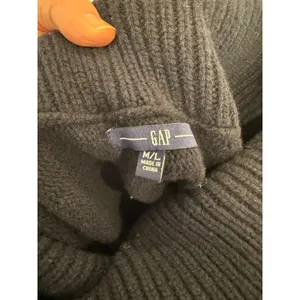 Gap Poncho Sweater Womens M/L Navy Blue Knit Lambswool Cowl Neck Winter Pockets thumbnail 7