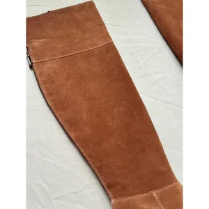 Vintage Y2K Sz7 Steve Madden Orabella Chestnut Genuine Suede Over-the-knee Boots thumbnail 9