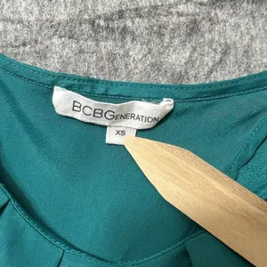 BCBGeneration Teal‎ Popover Tulip Mini Dress XS Sleeveless thumbnail 2