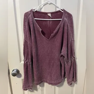 Free People/We The Free Dahlia Thermal Top Blouse thumbnail 2