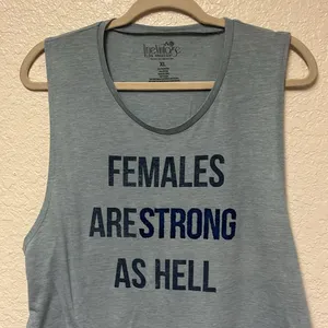 TRUE VINTAGE Females are Strong as Hell Tank Top Size XL thumbnail 4