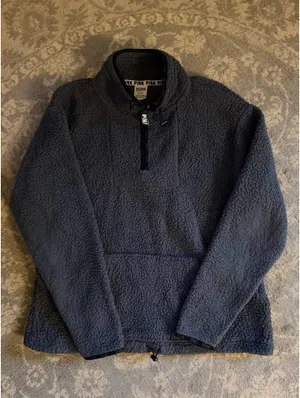 PINK Victoria's Secret Sherpa Quarter-Zip Pullover thumbnail 1