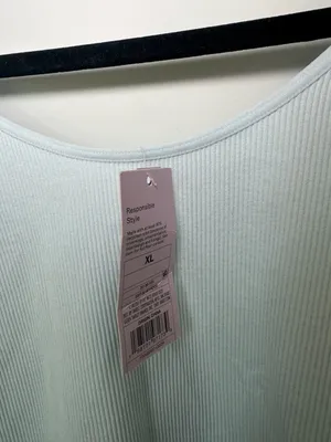 Wild Fable Long Sleeve Scoop Neck Ribbed Top Size XL Soft Blue thumbnail 2