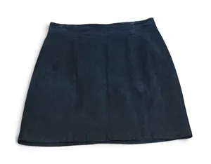 Wilsons Leather Vintage Black Suede Mini Skirt Womens‎ Size 14 Back Zip Lined thumbnail 1
