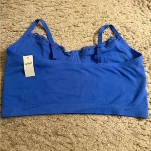 Aerie Blue Superchill Seamless Lace Trim Corset Tank Top Bralette - size XL thumbnail 2