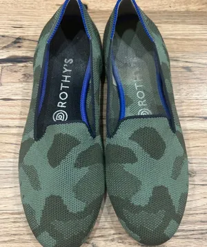 Camo green Rothy’s flats thumbnail 1