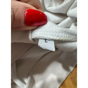 Womens White Football Lips Graphic Sweatshirt‎ Pullover Size L thumbnail 2