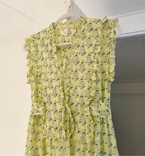 Banjanan Cordelia Floral Tiered Ruffle Midi Dress Yellow Size XS Retail $285 thumbnail 10