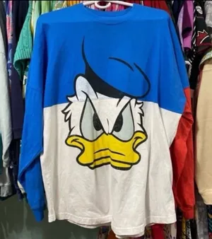 Disney parks Donald Duck color block spirit jersey M NWOT thumbnail 1