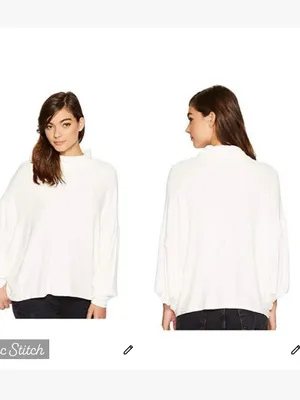 We The Free Alameda Batwing Turtleneck Pullover Ivory thumbnail 2