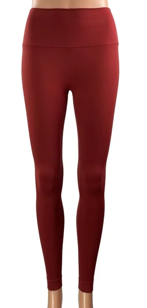 Set Active Women's Red High Rise Workout Gym Yoga Athletic Leggings Pants Size M thumbnail 1