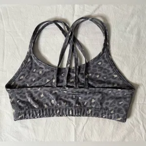 Beyond Yoga Lux Atlas Leopard Print Sports Bra In Gray Leopard Small thumbnail 3
