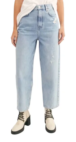 Free People We The Free Frank Distressed Denim Dad Jean 26 thumbnail 1