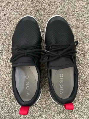 Women’s Vionic Storm Sneakers Black White Red Size 6.5 thumbnail 2