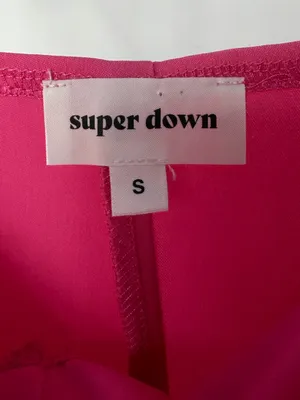Superdown‎ Crystal Ruched Lace Up Cami Dress in Pink Size Small thumbnail 3