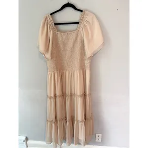 Ivy City Co. Ellie Dress Champagne Peach Gold Pink Chiffon NEW NWT 1X thumbnail 3