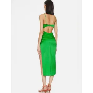 NWT SER.O.YA‎ Jamila Silk Corset Dress Kelly Green Sz Small $525 thumbnail 2