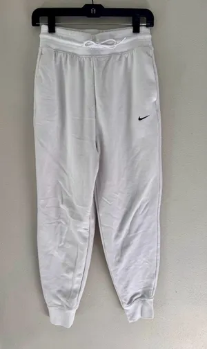 Nike Women's Dri-FIT One Mid-Rise Joggers White Size S thumbnail 3