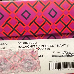 Tory Burch Ines Espadrille Loafers Women’s 6 Malachite Navy BNIB thumbnail 8