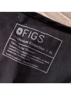 Figs Black Catarina Scrub Top Size XL thumbnail 4