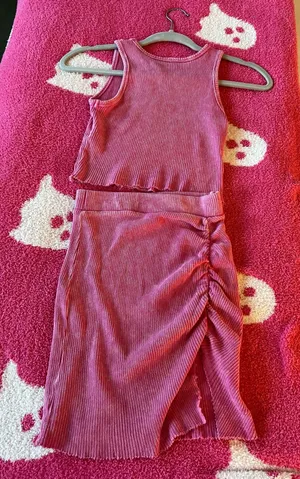 Mystique Boutique Pink corduroy two piece set #corduroy #outfit thumbnail 1