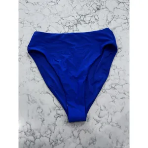 NWOT Quince Electric Blue High Rise High Leg Bikini Bottoms Size Medium thumbnail 3