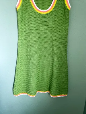 Spiritual Gangster River Crochet Dress Cactus Size X Large Cactus Beach Coverup thumbnail 5