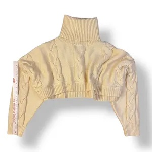Urban Outfitters Cropped Turtleneck Sweater Womens Size L Yellow‎ thumbnail 5