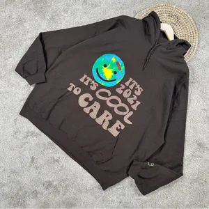Lonely Ghost Women’s Sweatshirt Hoodie Pullover It’s Cool To Care 2021 Brown XXL thumbnail 2