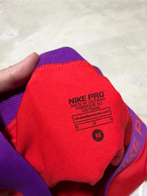 Nike pro Red Performance Shorts with Purple Waistband medium thumbnail 5