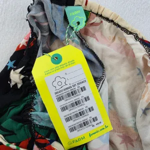 Farm Rio NWT Macacao Patch Zodiac Halter Jumpsuit Multi Color Astrological GG XL thumbnail 6