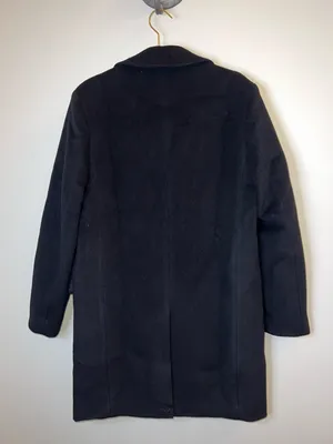 Quince Wool Cashmere Overcoat Black M NWT‎ Tailored Minimalist Coat thumbnail 2