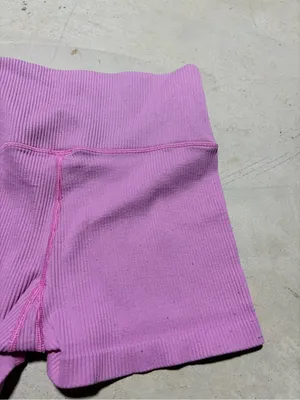 Aerie High-Waist Ribbed Pink Women’s Shorts small thumbnail 9
