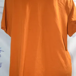 Ava & Viv Women's V-Neck Short Sleeve T-Shirt 4X Cotton Rust Orange thumbnail 6
