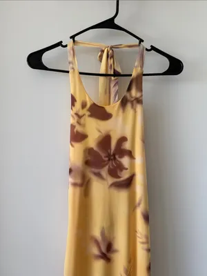 Blue Blush Yellow Floral Halter Mini Dress thumbnail 2