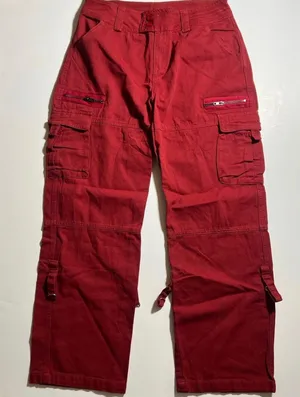 Red Cargo Pants Size M thumbnail 1