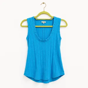 Pilcro Turquoise Blue Ribbed Scoop Neck Tank Top Sz M thumbnail 2