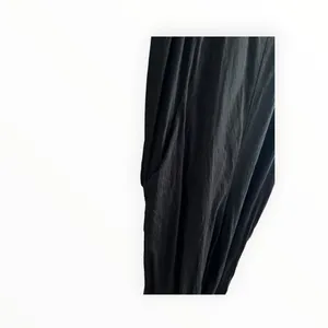 Halston Black Linen Blend Wide Leg Jumpsuit Square Neck Pockets 10 thumbnail 4