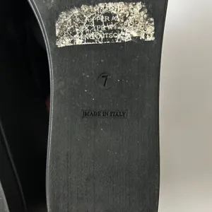 Steve Madden Slinky Platform Sandals Fabric Black 7 Made in Italy Y2K Retro thumbnail 7