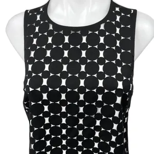 Club Monaco Black White Wool Polka Dot Sleeveless Blouse Tank Top Size XS thumbnail 3