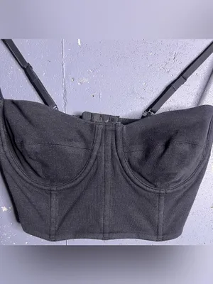 SKIMS Outdoor Bustier in Color: Ash Gray. Size XSMALL thumbnail 4