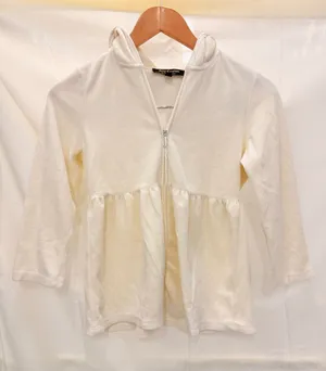 Vintage Juicy‎ Couture White Babydoll Hooded J Zipper Cardigan Small thumbnail 1