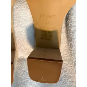 J.Crew‎ Block Heel Slide Sandals Suede Beige Minimalist Neutral Size 11 thumbnail 8