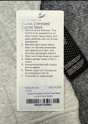 Lululemon NHL scuba sweatshirt Boston Bruins hockey thumbnail 6