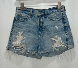 American Eagle Ripped High Rise Mom Shorts thumbnail 1