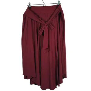 Halara Breezeful Tie Side 2-in-1 Midi Skirt Size XL Burgundy Flowy Comfortable thumbnail 2